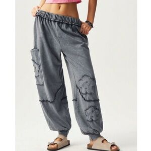 Gray Floral Women's Pants